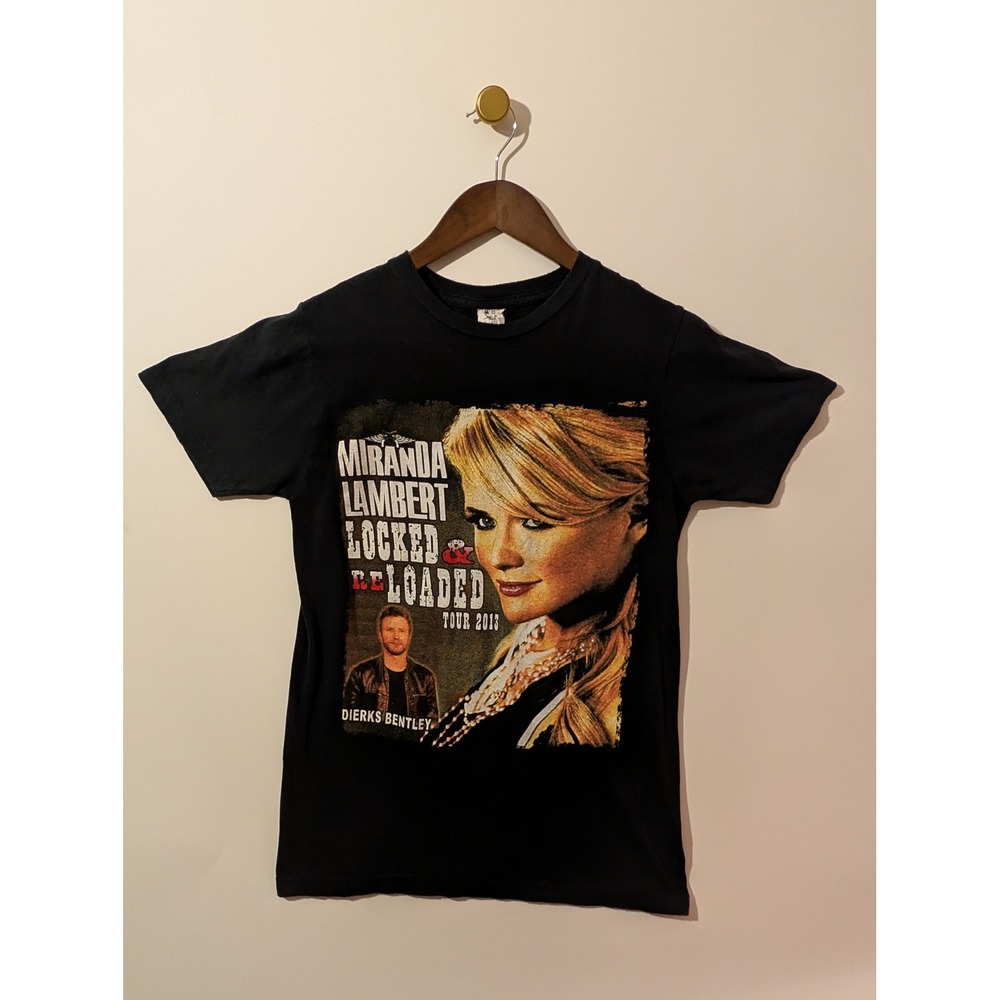 Miranda Lambert T-Shirt Unisex Small Black Excellent 2013 Locked & Reloaded Tour